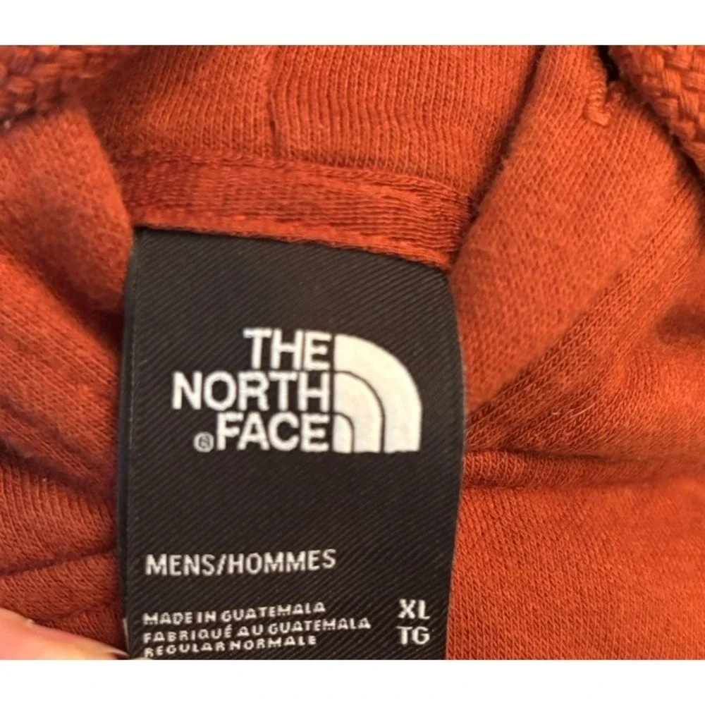 The North Face Mens Rust Orange Box Logo Never Stop Exploring Hoodie XL